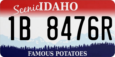 ID license plate 1B8476R