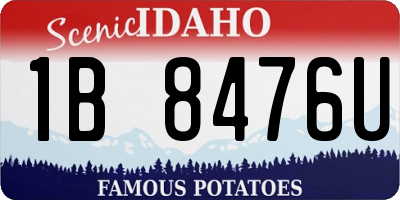 ID license plate 1B8476U