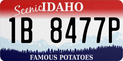 ID license plate 1B8477P