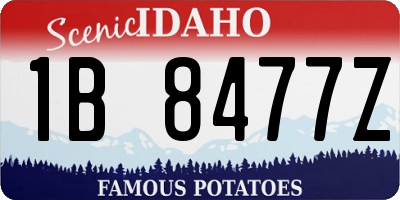 ID license plate 1B8477Z