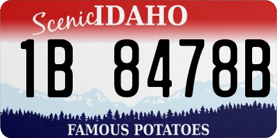ID license plate 1B8478B