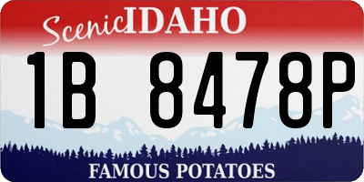ID license plate 1B8478P