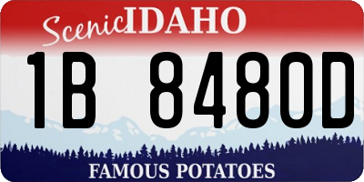 ID license plate 1B8480D