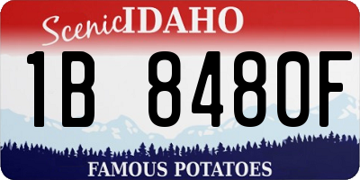 ID license plate 1B8480F