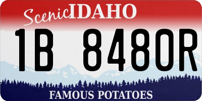 ID license plate 1B8480R