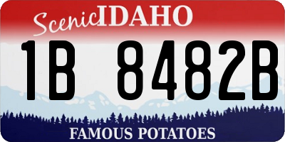 ID license plate 1B8482B