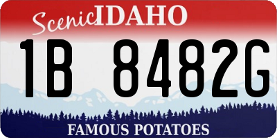 ID license plate 1B8482G