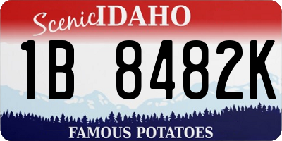 ID license plate 1B8482K