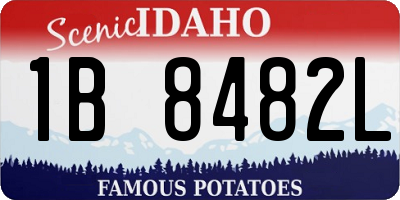 ID license plate 1B8482L