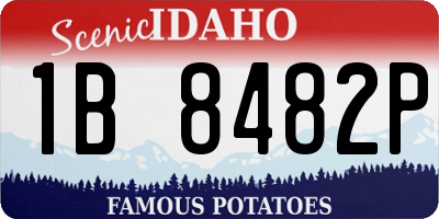 ID license plate 1B8482P