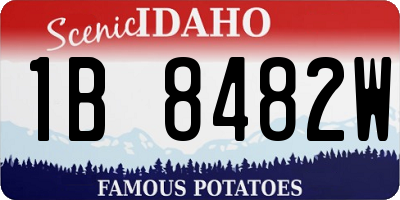 ID license plate 1B8482W