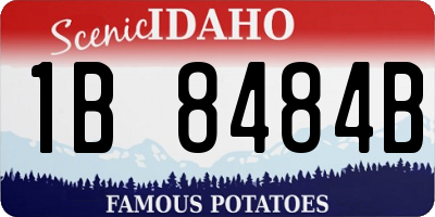 ID license plate 1B8484B
