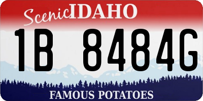 ID license plate 1B8484G