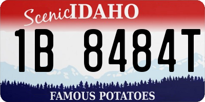 ID license plate 1B8484T