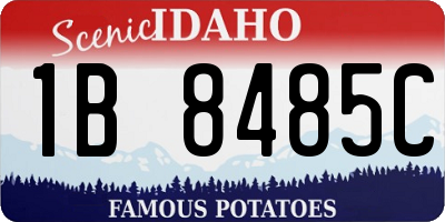 ID license plate 1B8485C