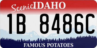 ID license plate 1B8486C