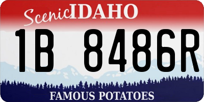 ID license plate 1B8486R