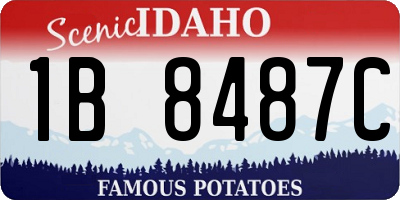 ID license plate 1B8487C
