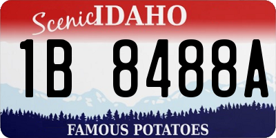 ID license plate 1B8488A