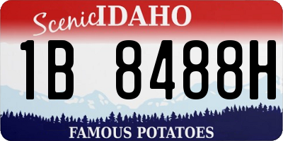 ID license plate 1B8488H