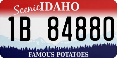ID license plate 1B8488O