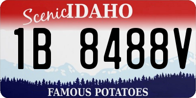 ID license plate 1B8488V