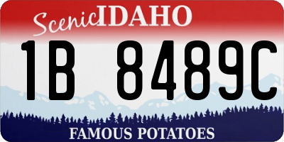 ID license plate 1B8489C