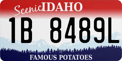 ID license plate 1B8489L