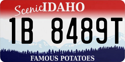 ID license plate 1B8489T