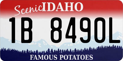 ID license plate 1B8490L