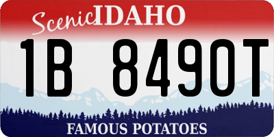 ID license plate 1B8490T