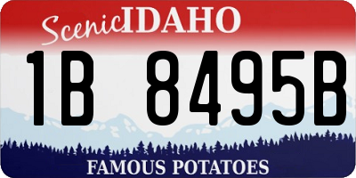 ID license plate 1B8495B