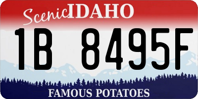 ID license plate 1B8495F
