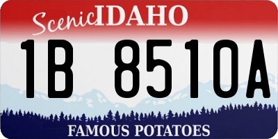 ID license plate 1B8510A