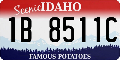 ID license plate 1B8511C