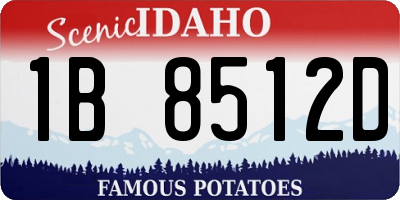 ID license plate 1B8512D