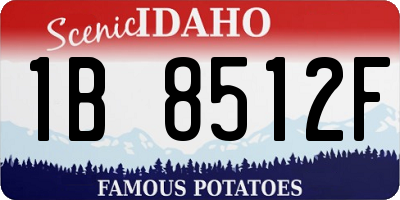 ID license plate 1B8512F