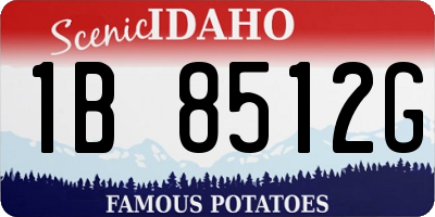 ID license plate 1B8512G