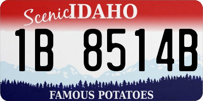 ID license plate 1B8514B