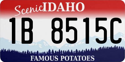 ID license plate 1B8515C
