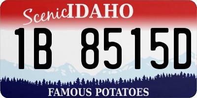 ID license plate 1B8515D