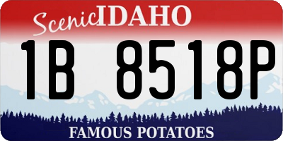 ID license plate 1B8518P