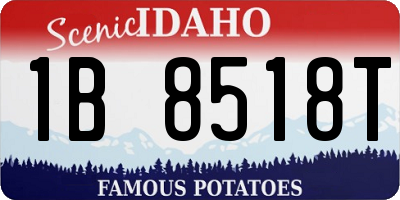 ID license plate 1B8518T