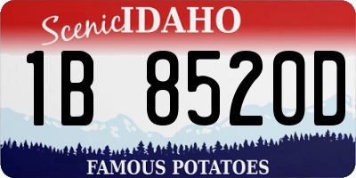 ID license plate 1B8520D