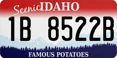 ID license plate 1B8522B