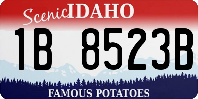 ID license plate 1B8523B