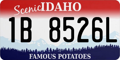 ID license plate 1B8526L