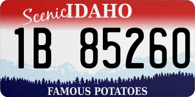 ID license plate 1B8526O