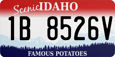 ID license plate 1B8526V