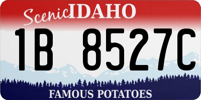 ID license plate 1B8527C